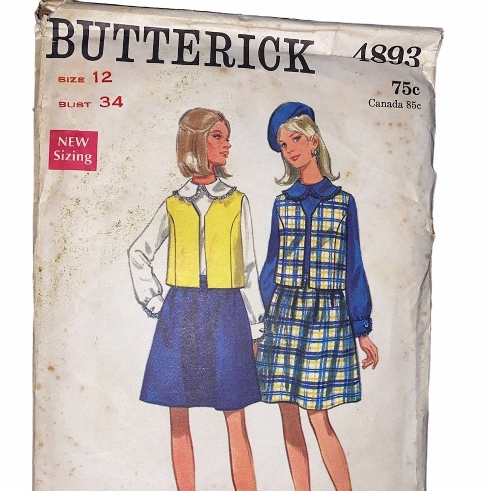 Vintage dress sewing pattern
